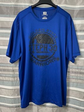 Steph Curry NBA Golden State Warriors Blue Majestic Performance Tee